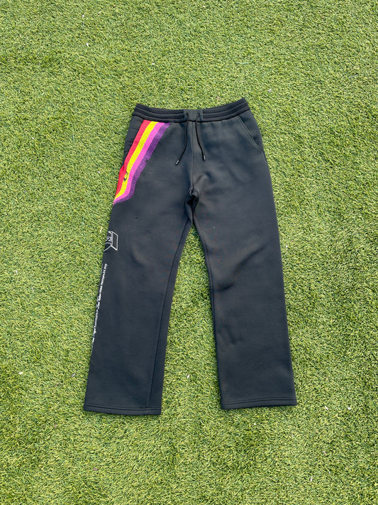 SS19 Louis Vuitton Plain Rainbow Embroidered Trackpants