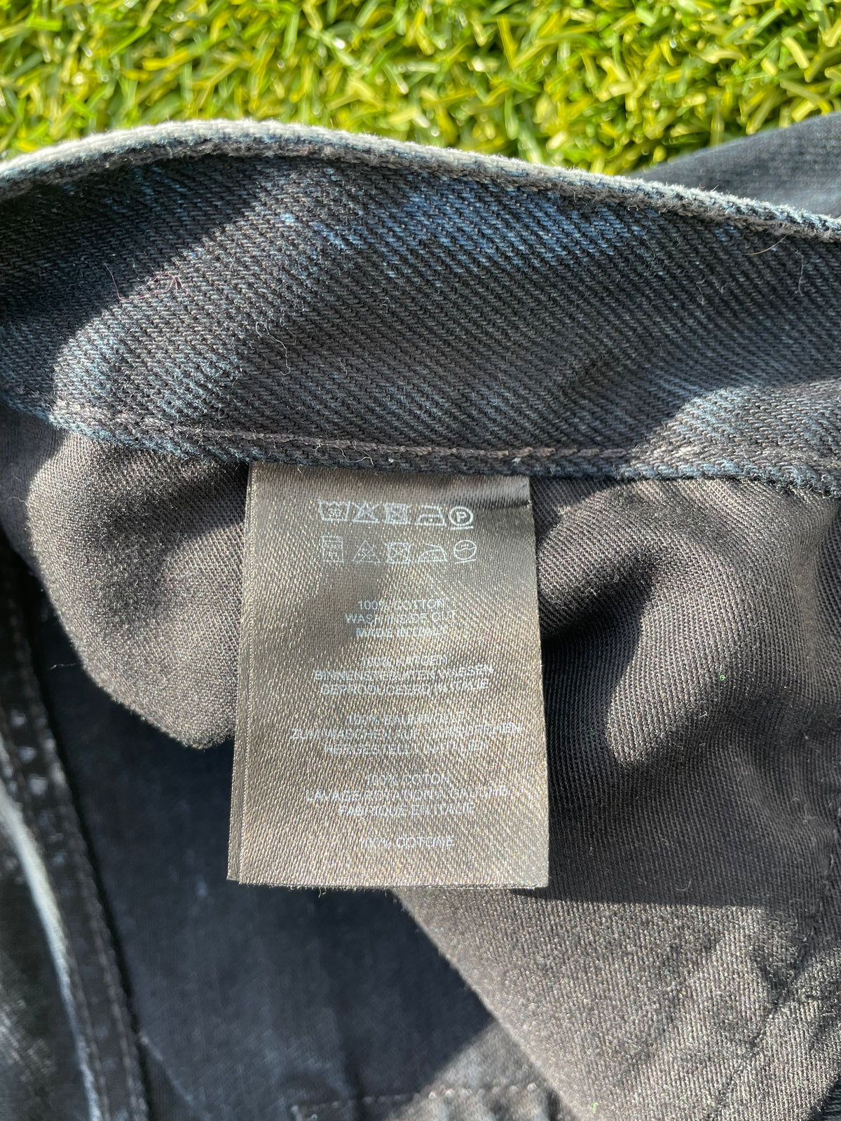 AW22 Dries Van Noten Bleached Ripple Black Denim