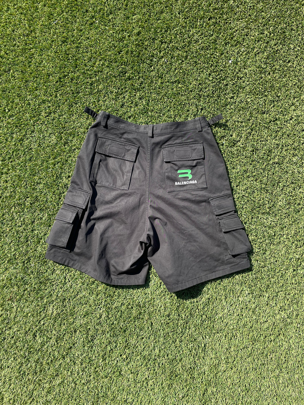 AW21 Balenciaga Gamer Patchwork Cargo Shorts