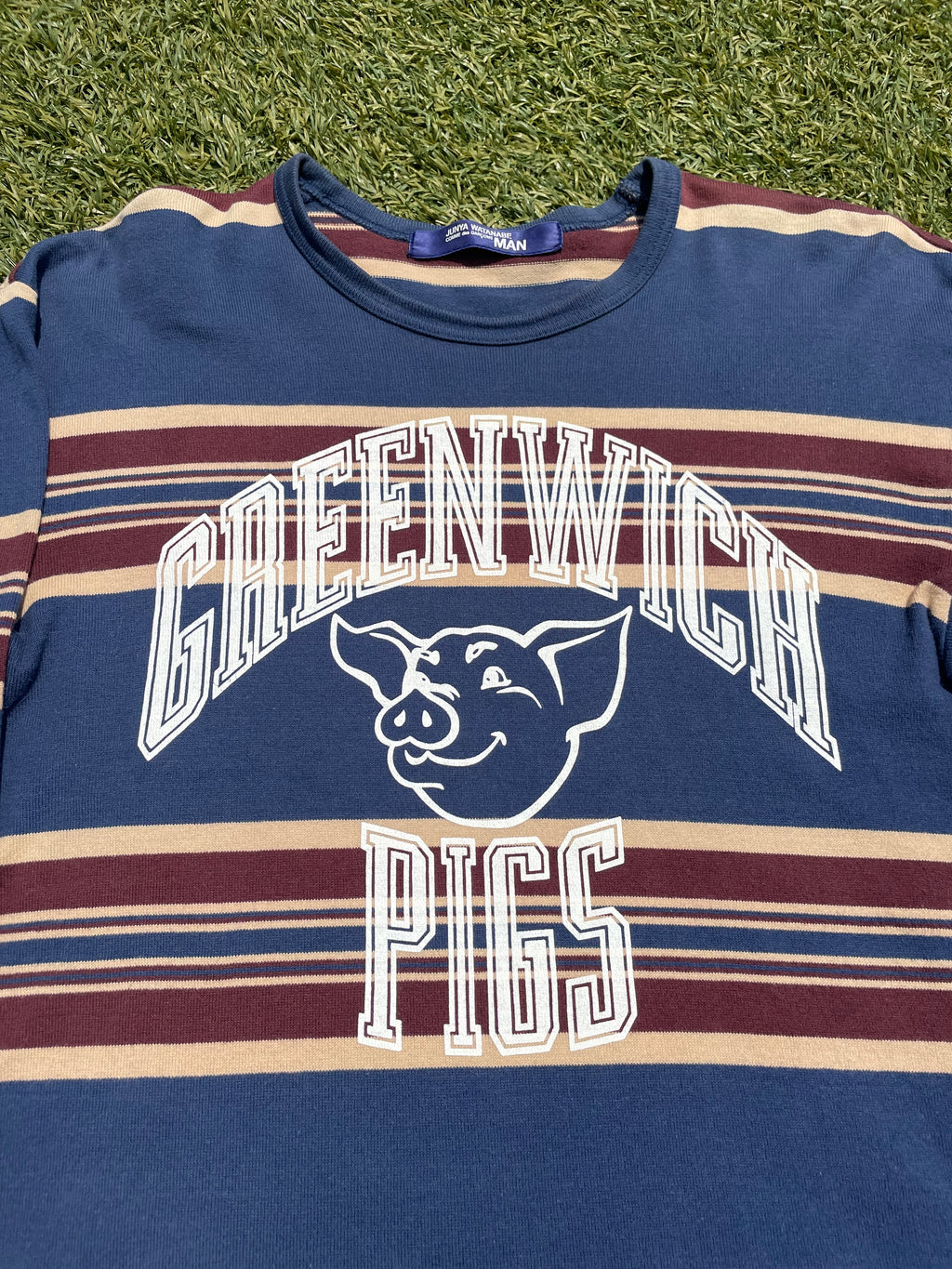 AW2002 Junya Watanabe “Greenwich Pigs” Stripe Long Sleeve