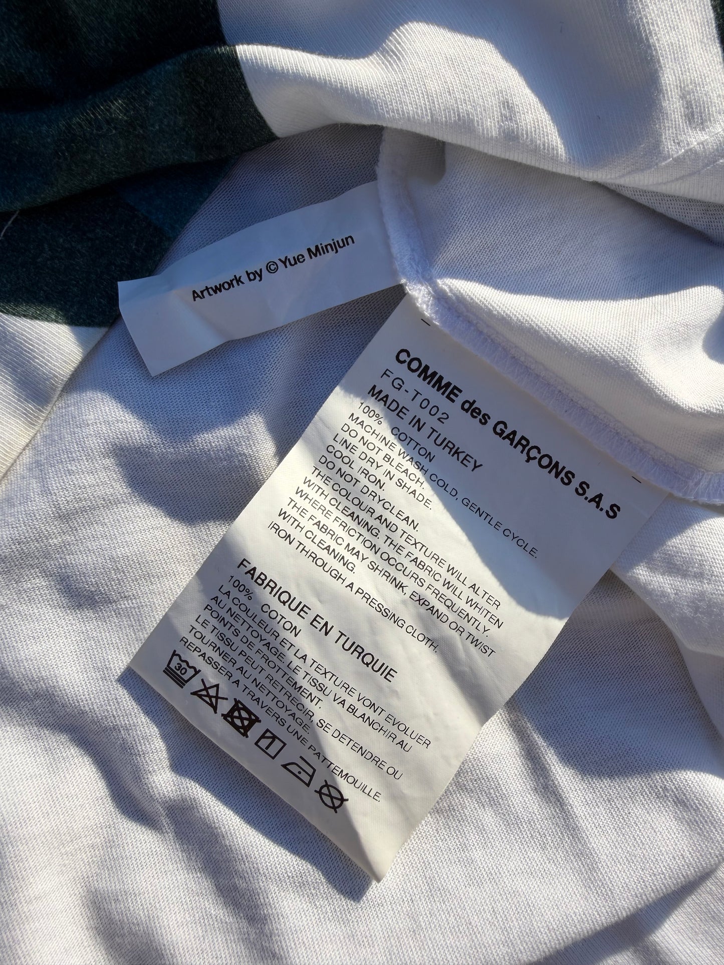 SS21 Comme Des Garçons SHIRT By Yue Minjun “Laughing Duo” 3/4 Sleeve T-Shirt