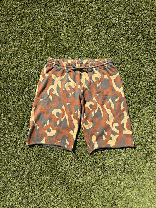 AW04 “Give Peace A Chance” - Number (N)ine Sun Tanned Tribal Camo Shorts