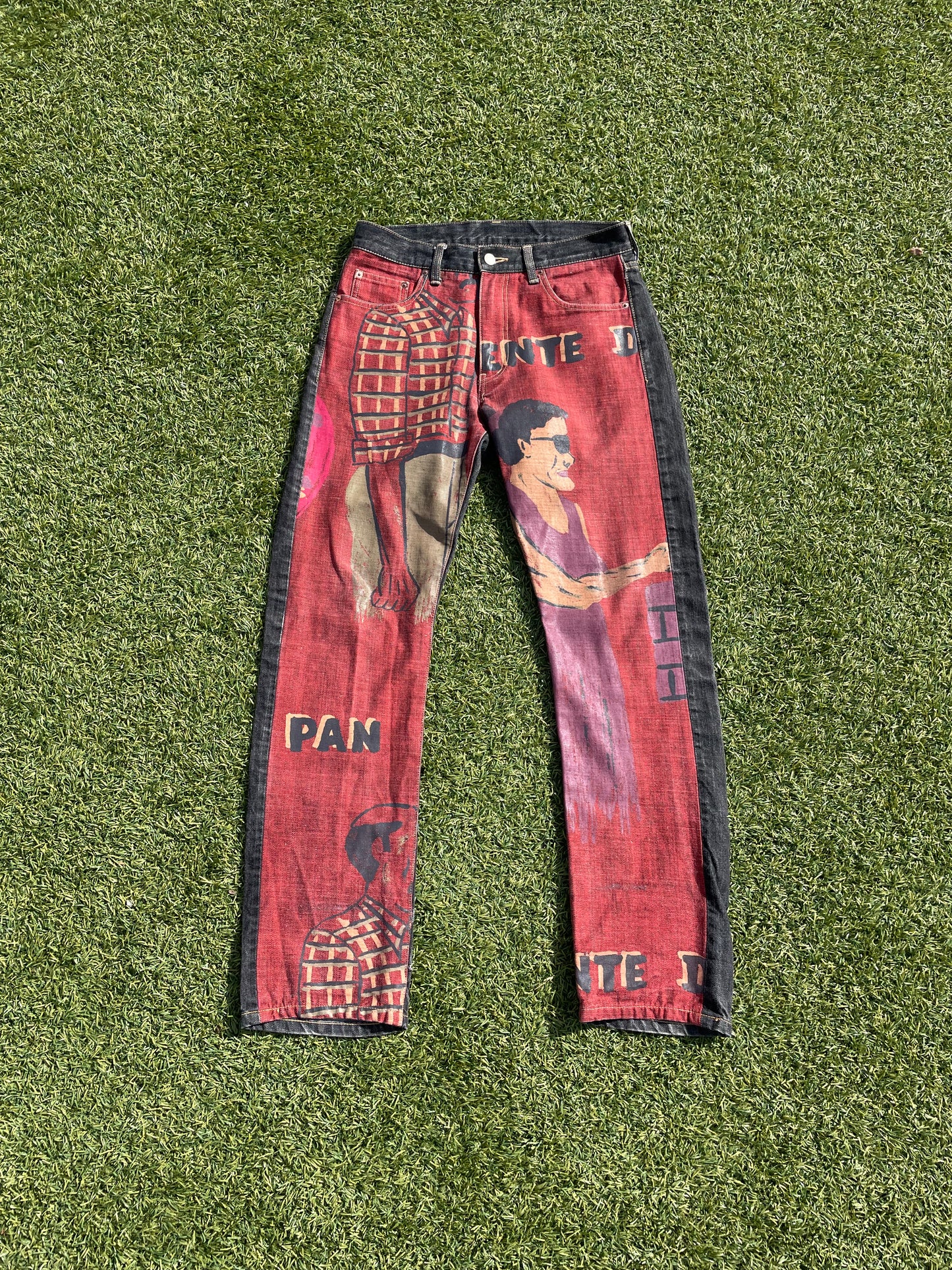 AD2002 Comme Des Garçons Homme Cuba Hand Painted Denim