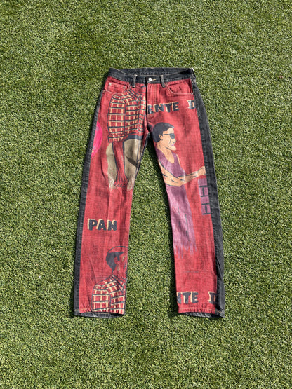 AD2002 Comme Des Garçons Homme Cuba Hand Painted Denim