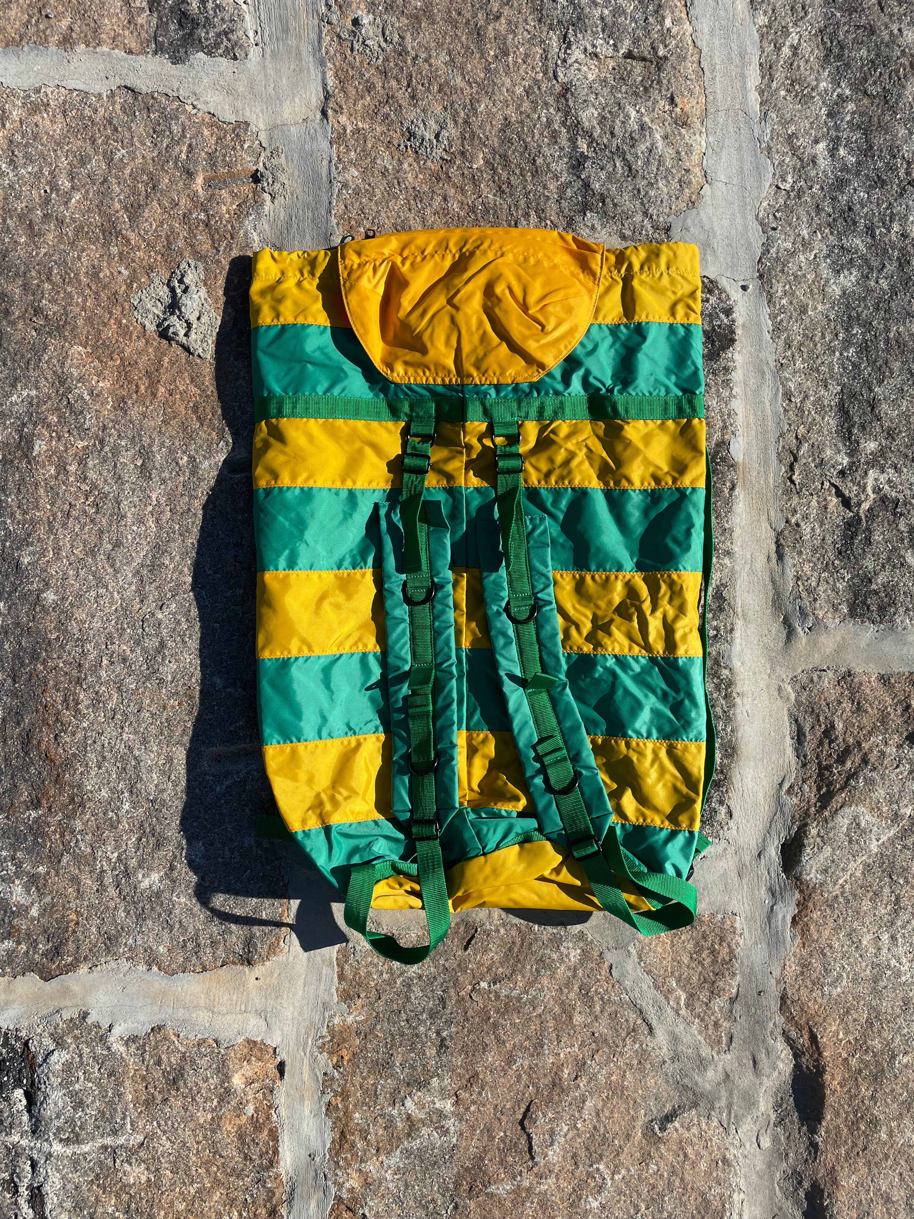 SS05 “But Beautiful ll” - Undercover Pinstripe Nylon Camper Bag