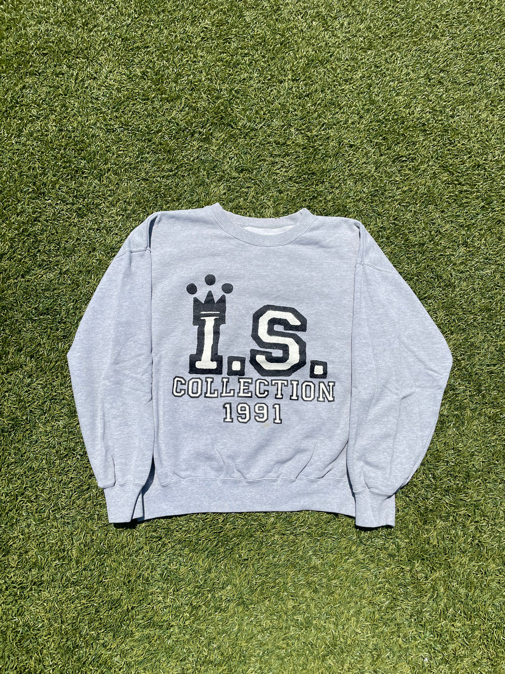 1991 Issey Miyake Crown Logo Heather Grey Sweater