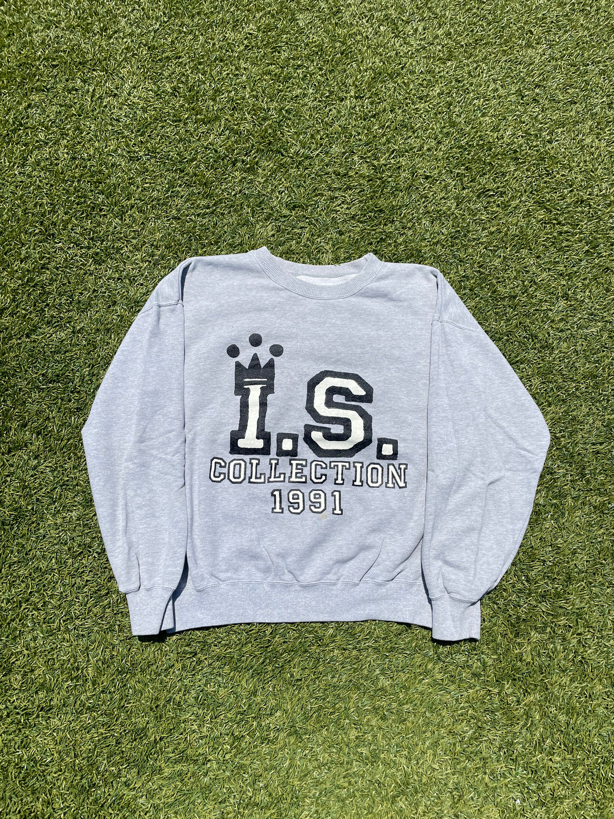 1991 Issey Miyake Crown Logo Heather Grey Sweater