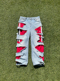 AW21 “Afterworld” - Balenciaga Slashed Sporty B Track Hybrid Denim