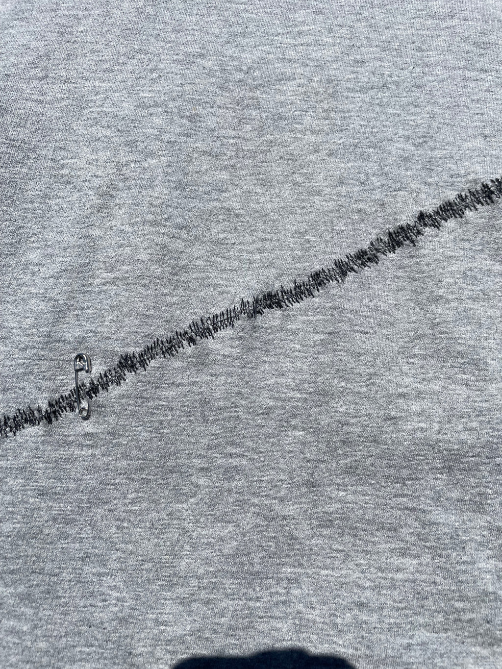 AD2002 Junya Watanabe Stitched Cross Grey Cotton Sweater