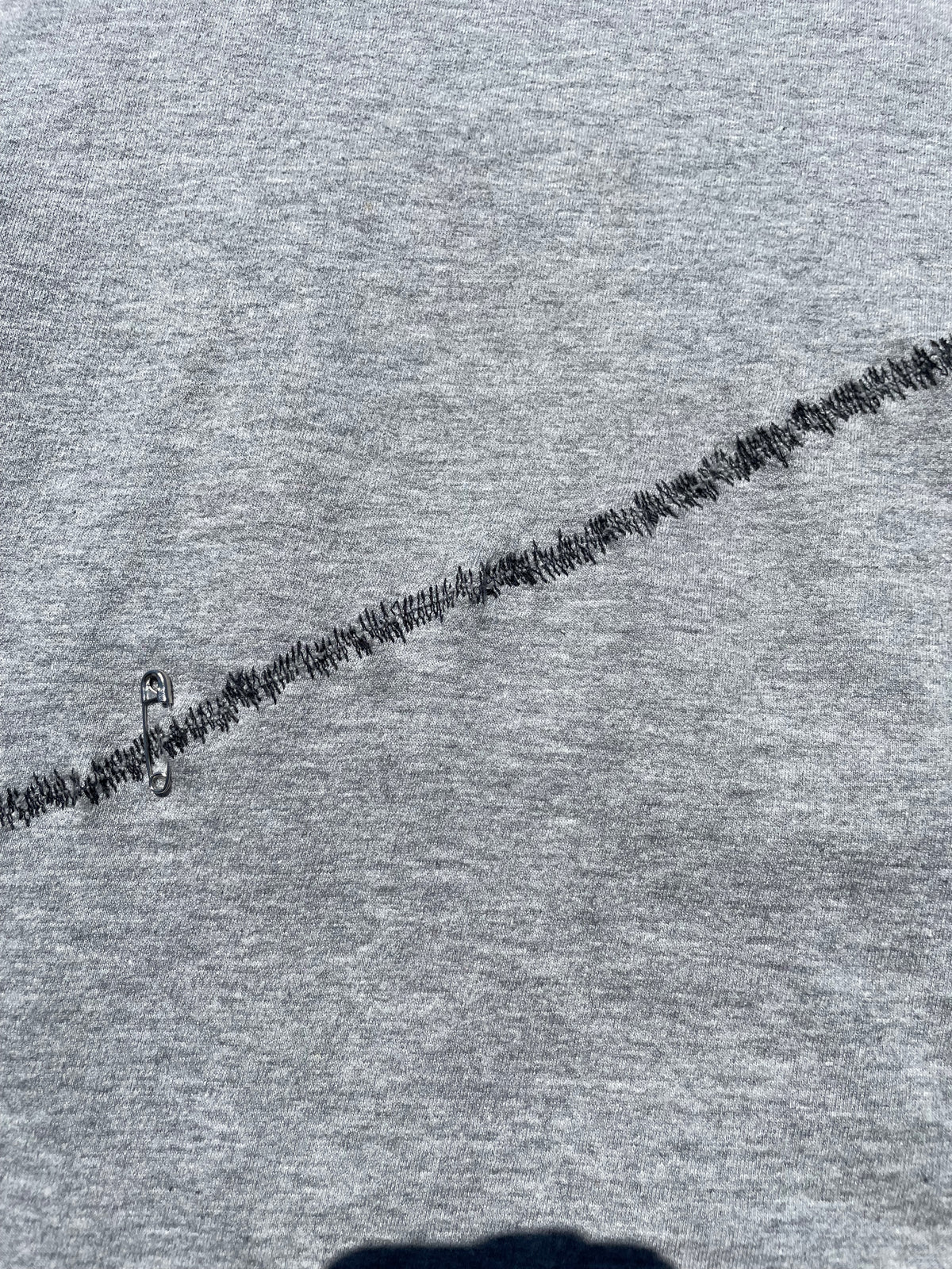 AD2002 Junya Watanabe Stitched Cross Grey Cotton Sweater