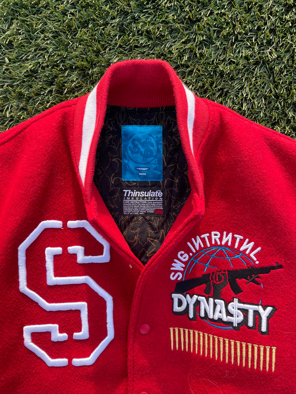 AW07 Swagger Dynasty Bullet Embroidered Varsity Jacket