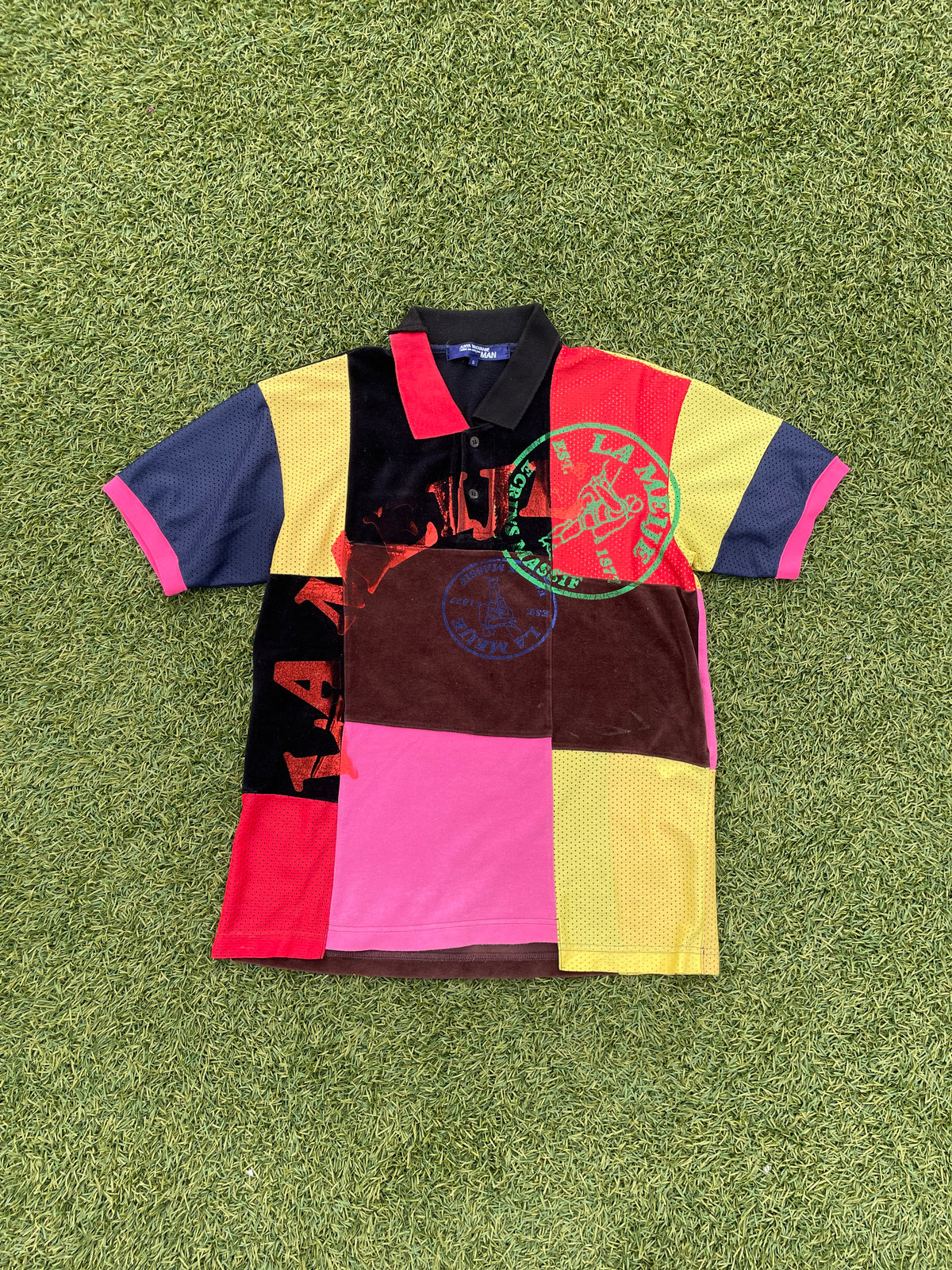 AD2005 Junya Watanabe Multi-Color ‘La Meije’ Patchwork Polo