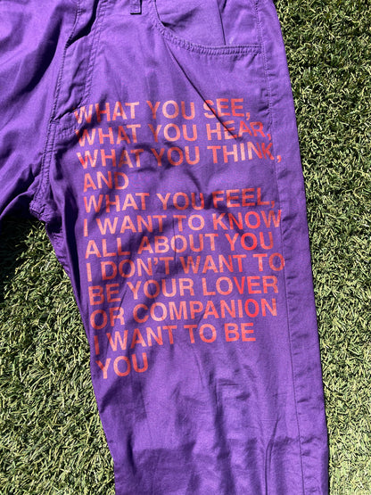 AD2001 Junya Watanabe X Levi’s Poem Purple Trousers