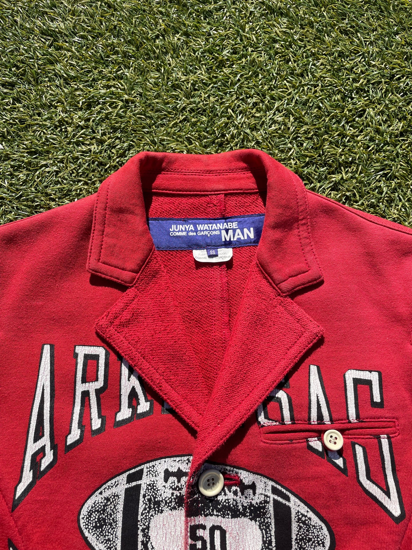 AD2006 Junya Watanabe Arkansas Football Collegiate Cotton Blazer