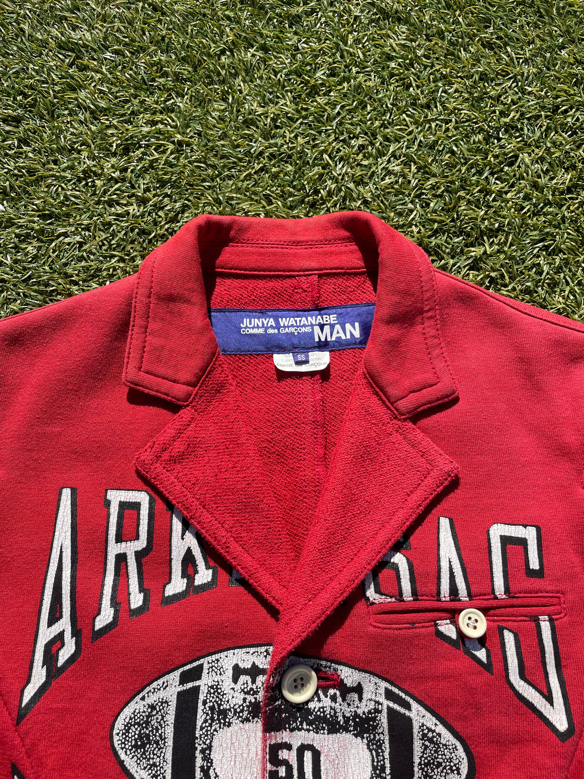 AD2006 Junya Watanabe Arkansas Football Collegiate Cotton Blazer