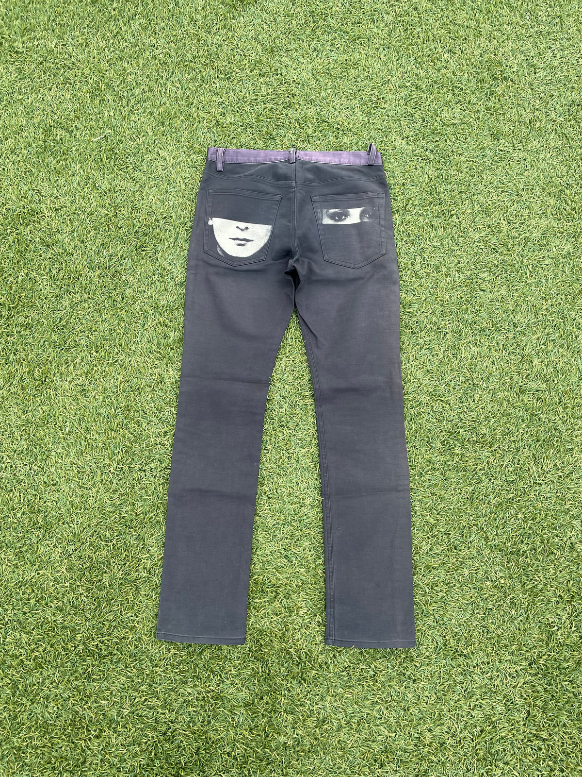 SS07 “Purple” - Undercover Face Print Denim – RWNDBCKWRDS