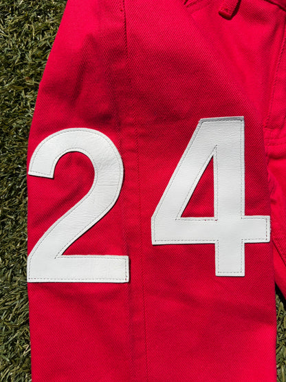 AD2002 Junya Watanabe Leather Patch ‘24’ Canvas Denim