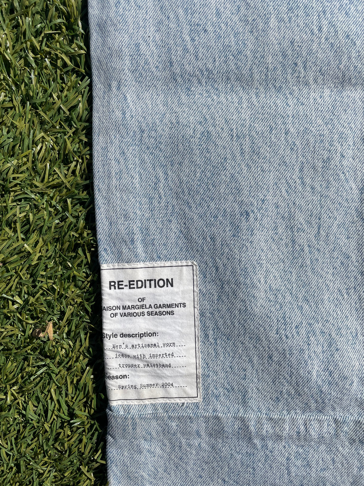 2017’ Maison Margiela Plaid Waistband Re-Edition Denim