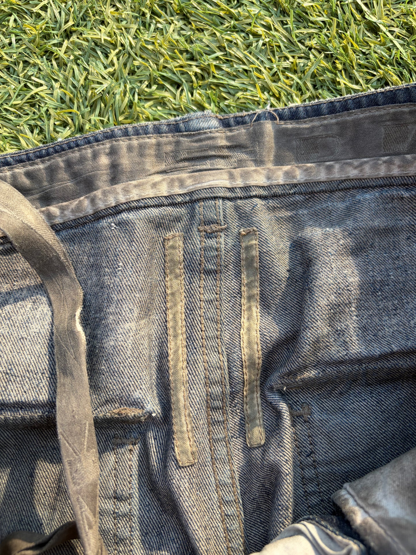 FW08-SS09 Rick Owens Double Layered Aircut Denim