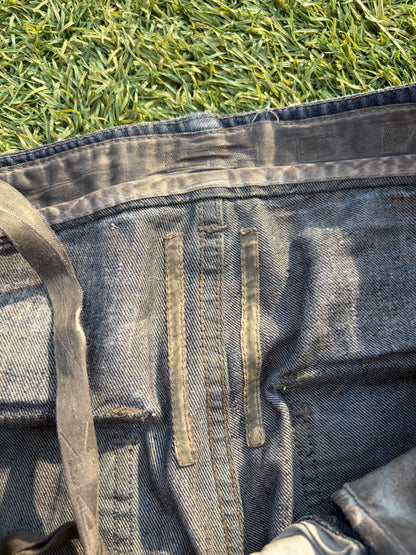FW08-SS09 Rick Owens Double Layered Aircut Denim