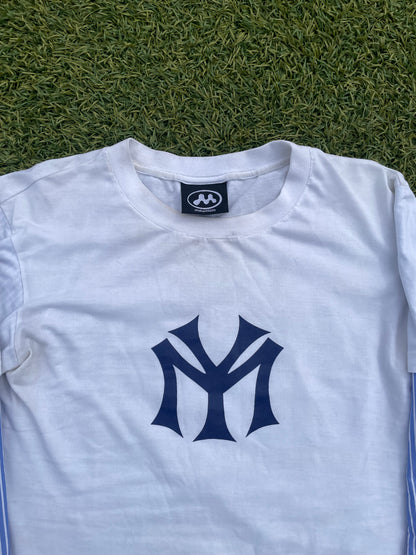 FW23 Mowalola 'NYC' Logo Hybrid Stripe Button Up Shirt