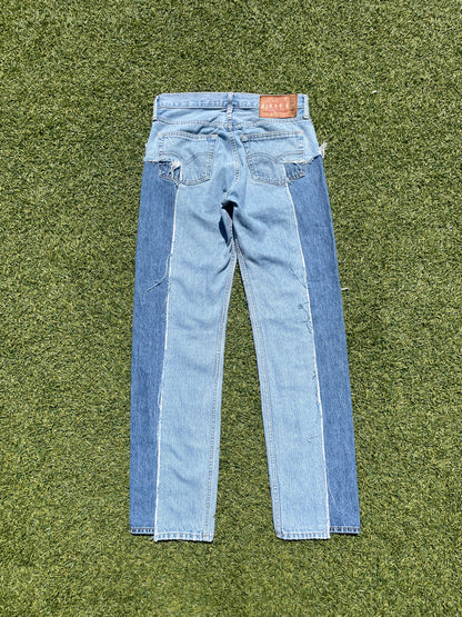 SS19 Vetements Levis Reconstructed Cross Lightwash Denim