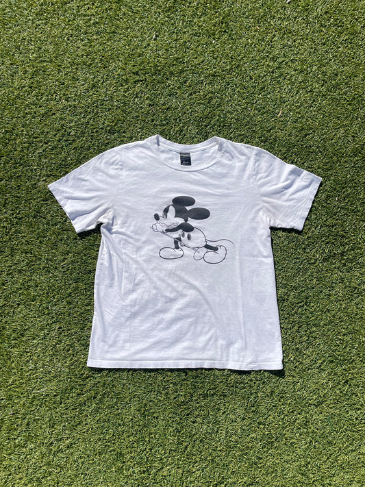 Number (N)ine White Mickey Mouse Eddie Vedder T-Shirt