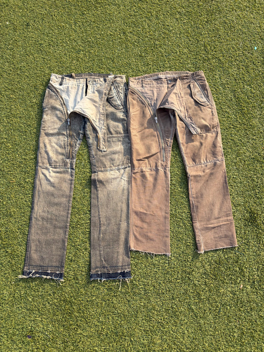 FW08-SS09 Rick Owens Double Layered Aircut Denim