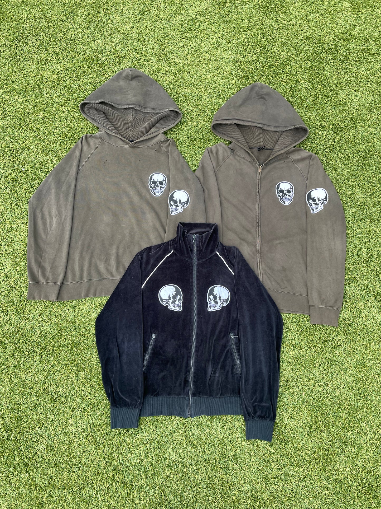 SS04 “Dream Baby Dream” - Number (N)ine Double Skull Velour Track Jacket