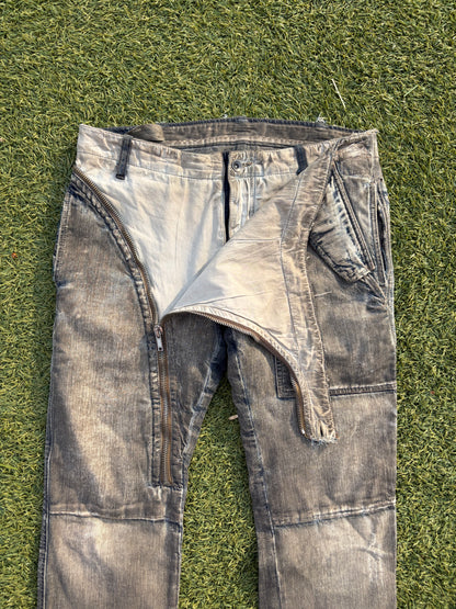 FW08-SS09 Rick Owens Double Layered Aircut Denim