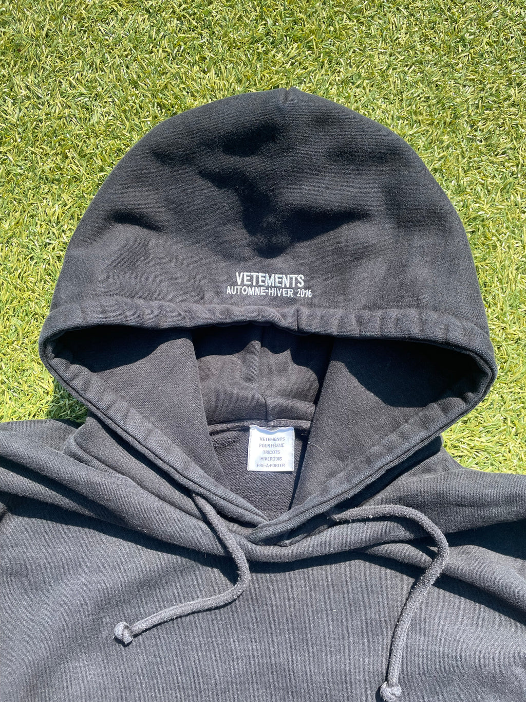 AW15 Vetements OG Metal Logo Oversized Hoodie
