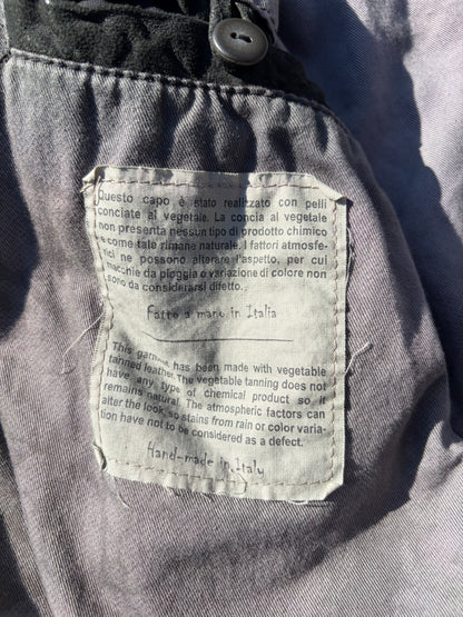 Giorgio Brato Dyed Suede Italian Moto Leather Jacket