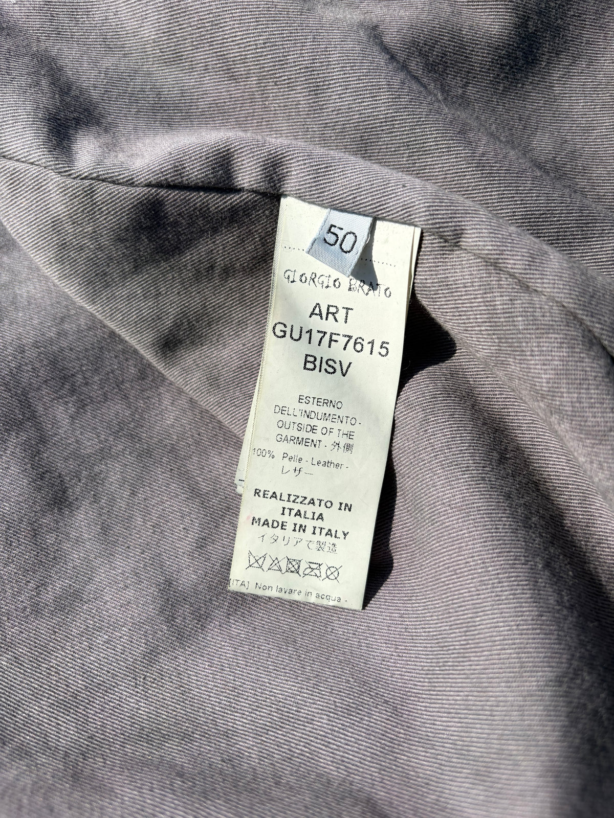 Giorgio Brato Dyed Suede Italian Moto Leather Jacket
