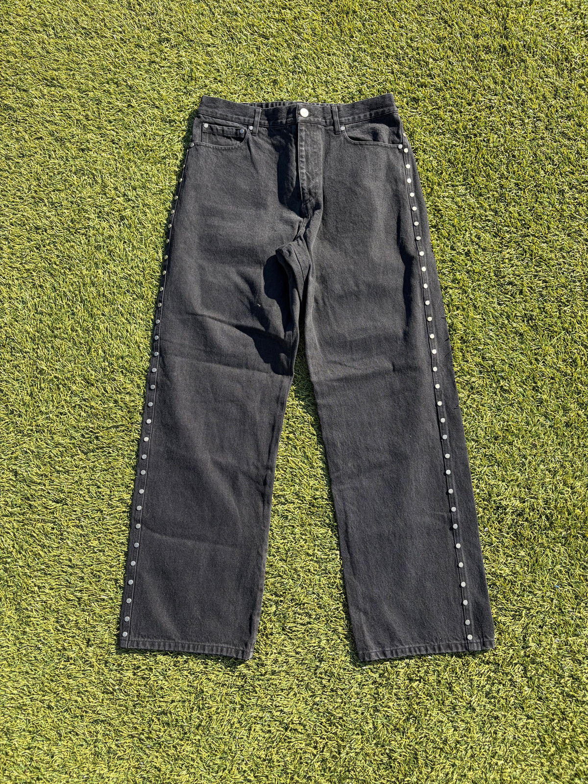 AFB Studded Super Baggy Black Denim