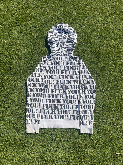 SS06 “Welcome To The Shadow” - Number (N)ine ‘Fuck You’ All Over Print Zip Up Hoodie