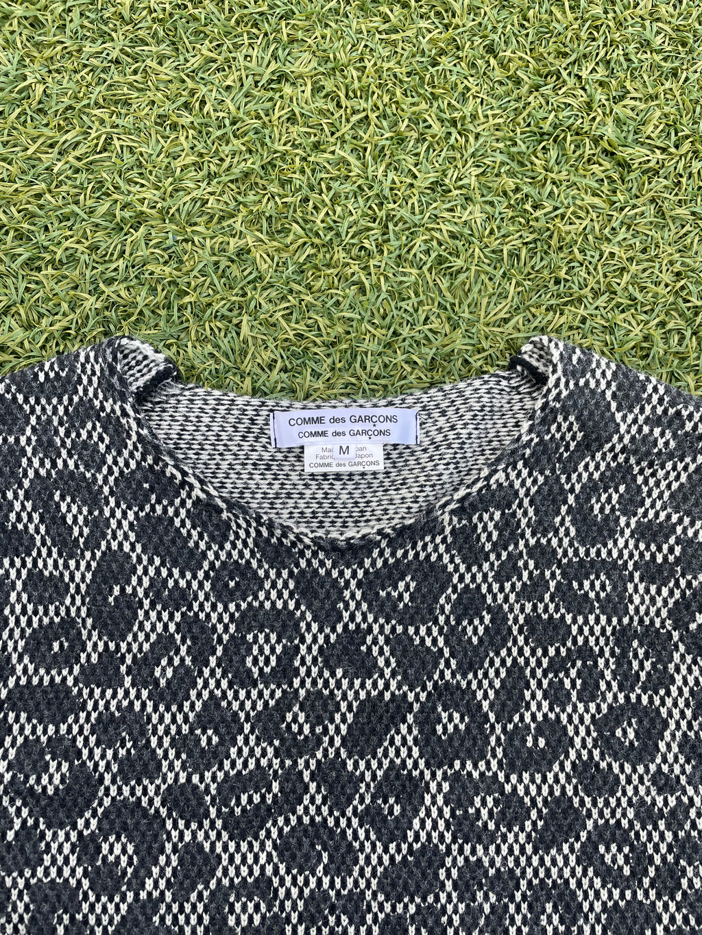 AD2020 Comme Des Garçons Leopard Print Knit Sweater