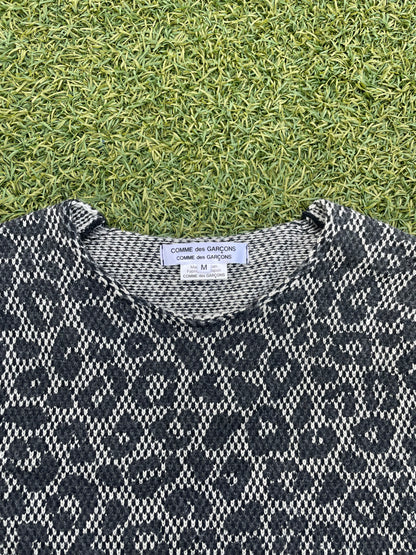 AD2020 Comme Des Garçons Leopard Print Knit Sweater
