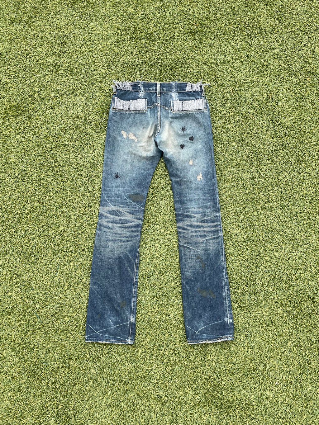 AW06 “GURUGURU” - Undercover Insects Embroidered Blue Denim