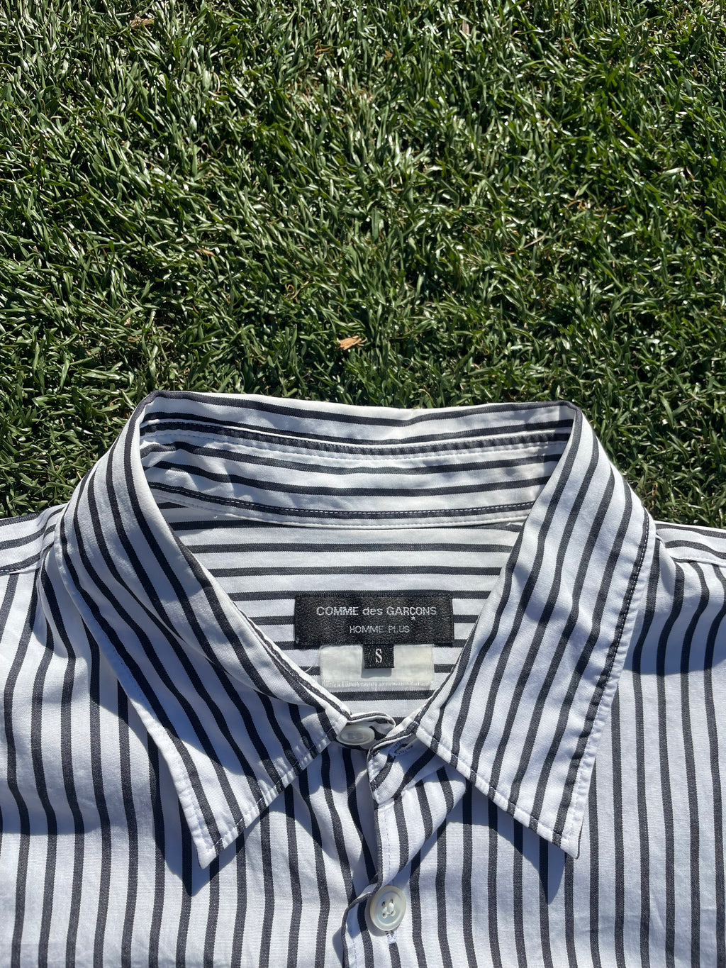 AD2006 Comme Des Garçons Homme+ Henryk Tomaszewski Stripe Button Up