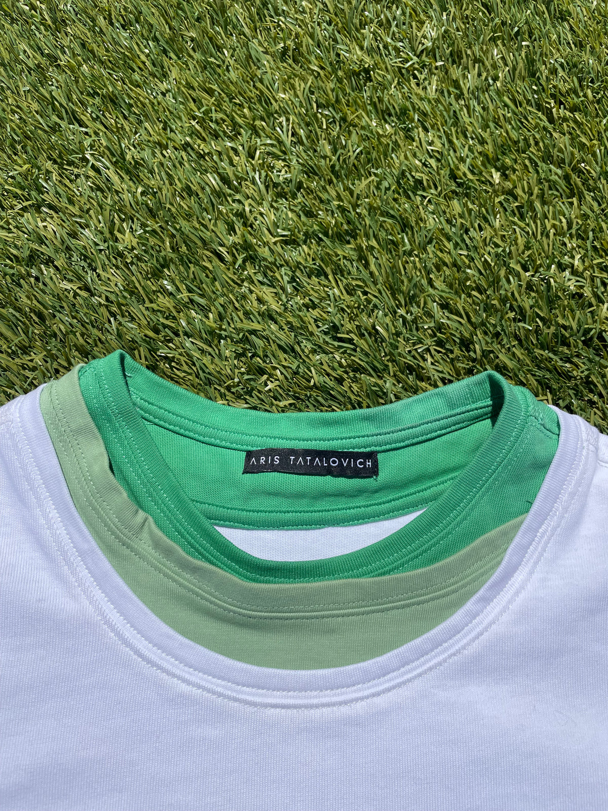 Aris Tatalovich Triple Layer Green Tone T-Shirt