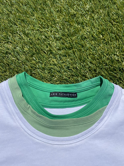 Aris Tatalovich Triple Layer Green Tone T-Shirt