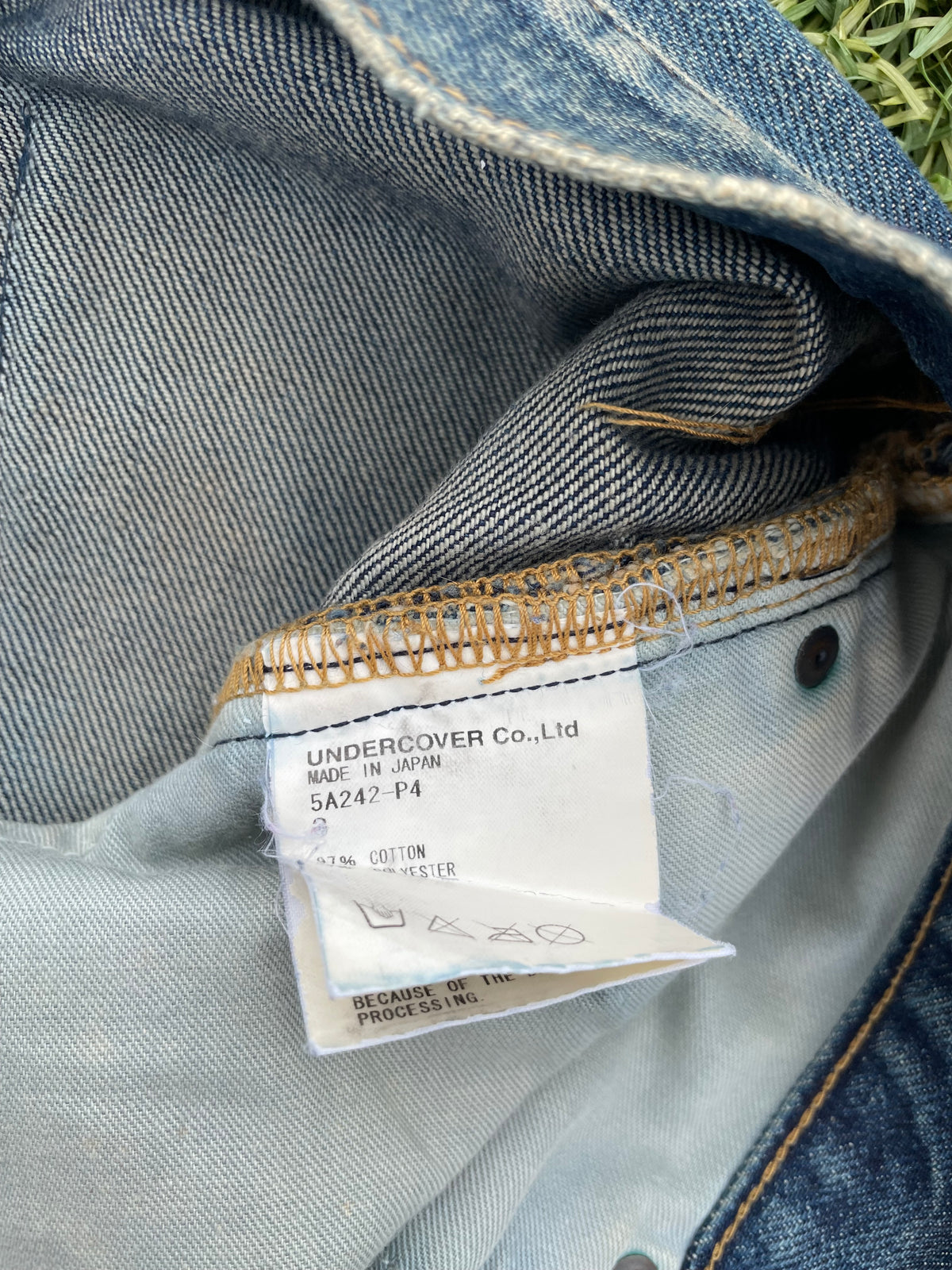 AW05 “Arts & Crafts” - Undercover Skull Distressed Indigo Denim