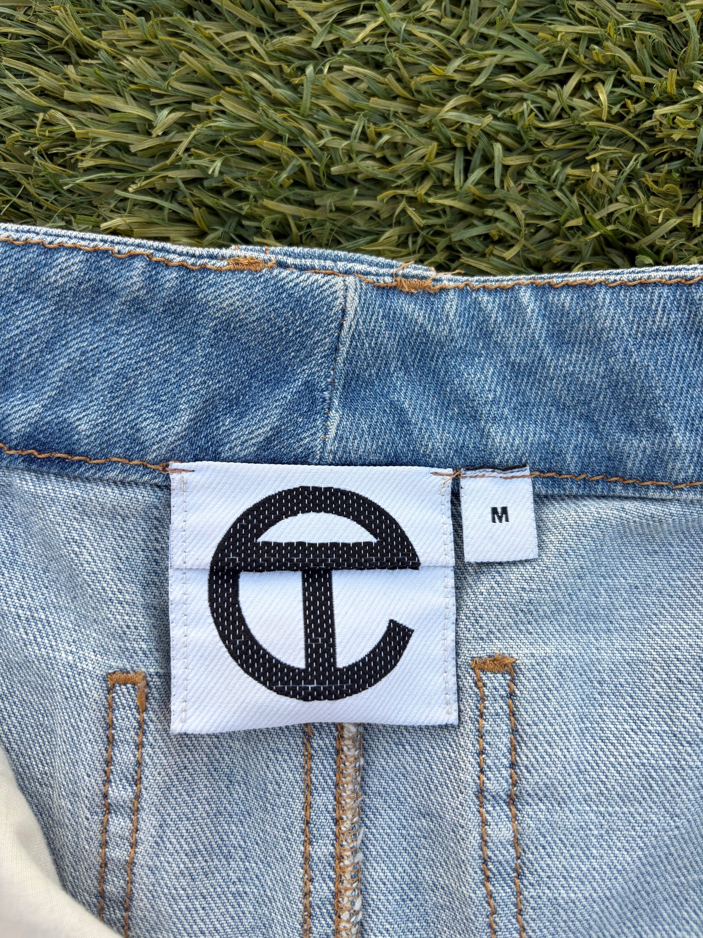 SS20 Telfar Hybrid Stripe Track Denim