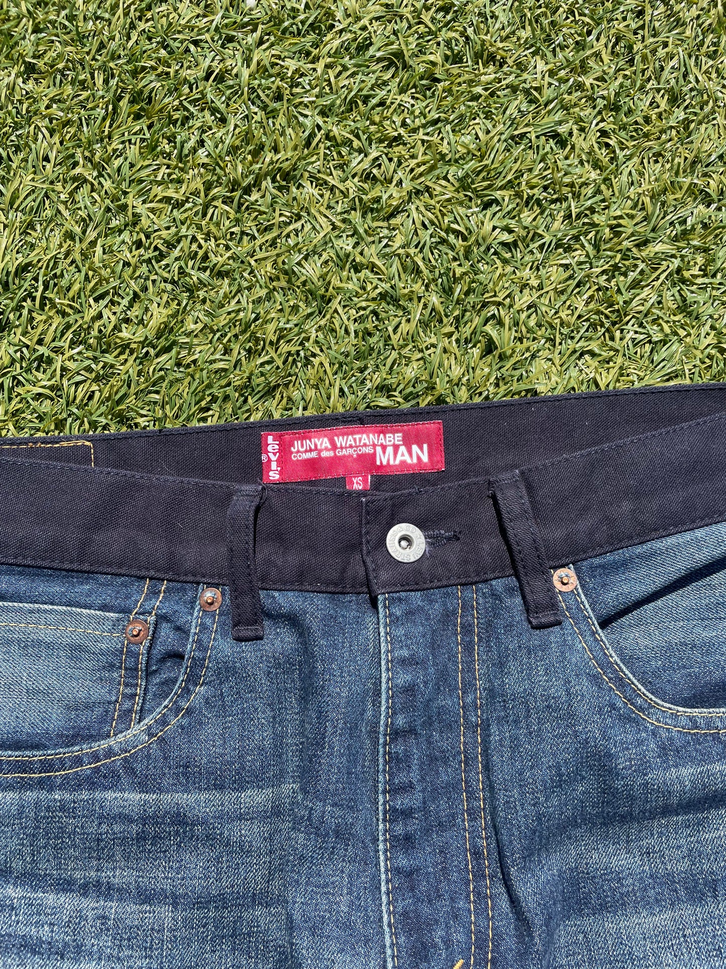 AD2017 Junya Watanabe Paint Splatter Indigo Denim