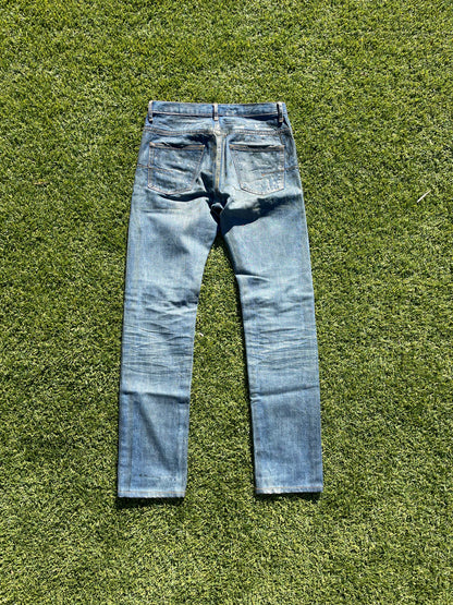 AW06 Dior Homme By Hedi Slimane Green Waxed Luster Clawmark Denim