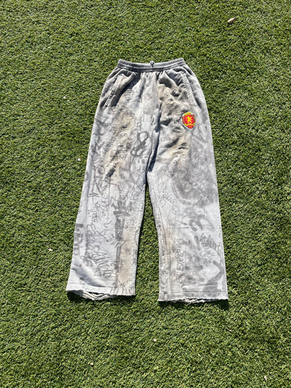 SS23 “Mudshow” - Balenciaga Grey Graffiti Skater Sweatpants