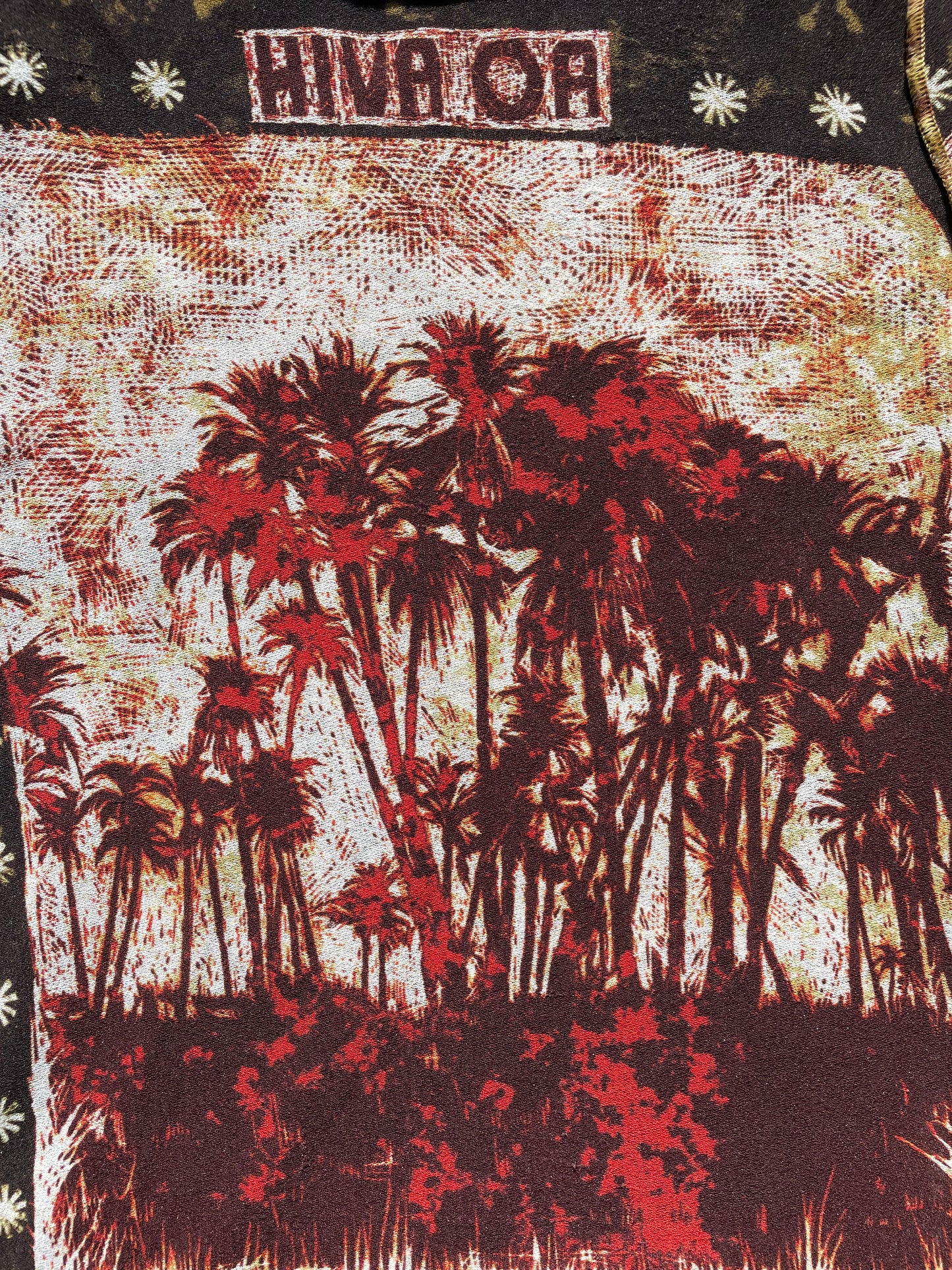 1990s Jean Paul Gaultier Homme Palm Trees Mesh T-Shirt