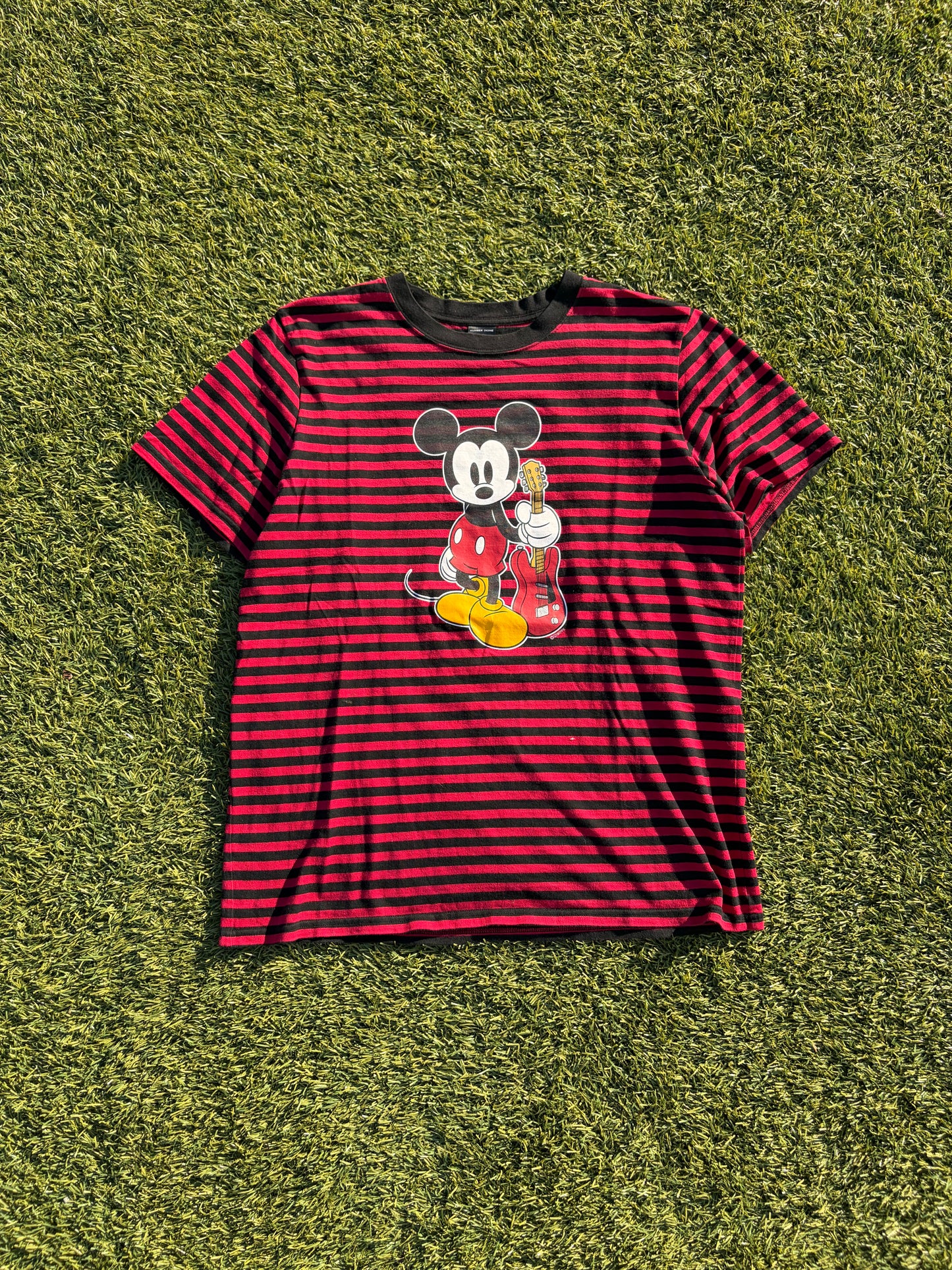 Number (N)ine Mickey Mouse Red Stripe T-Shirt