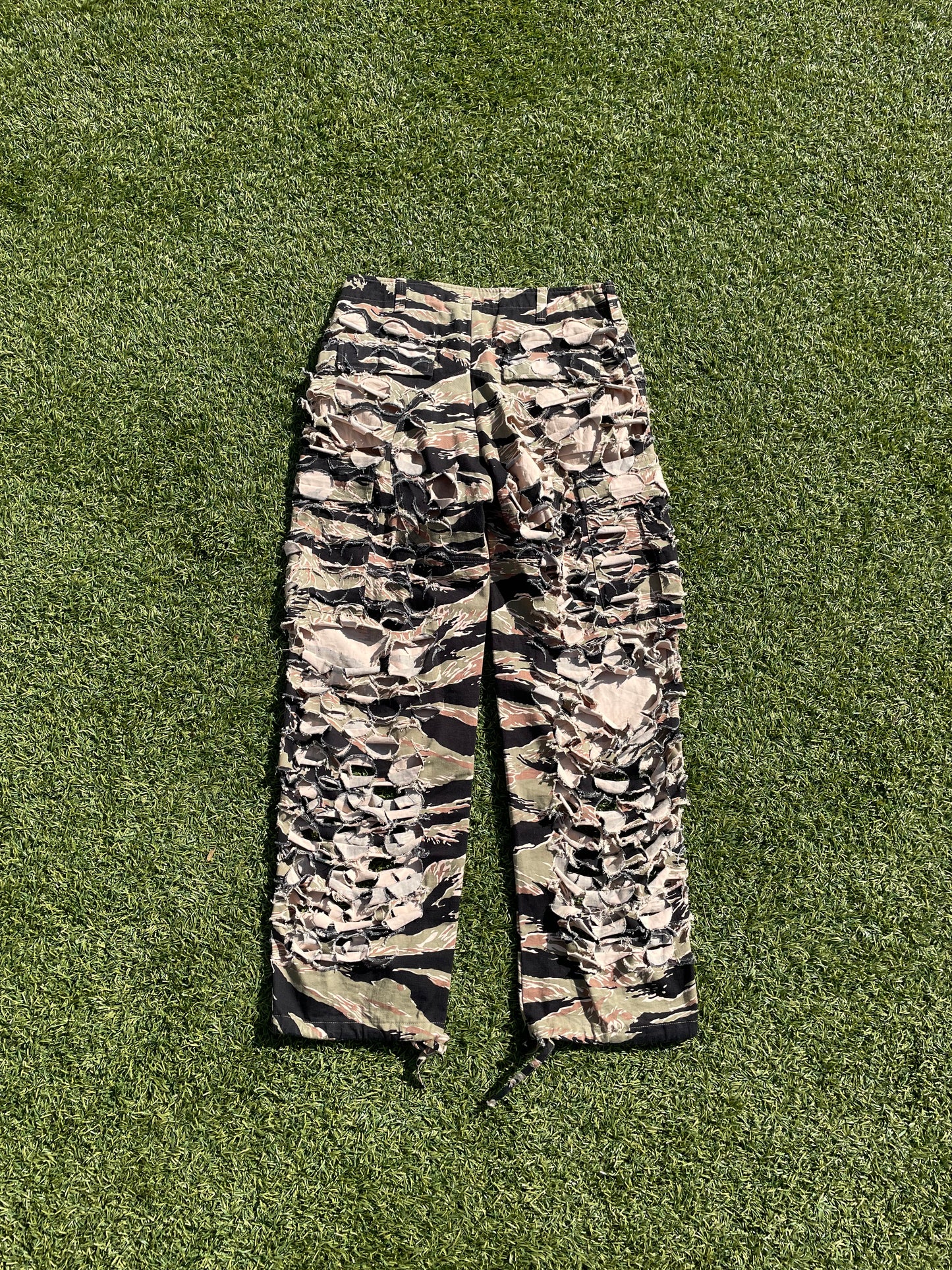 AW18 Vetements Laser Cut Tiger Camo Cargo Pant