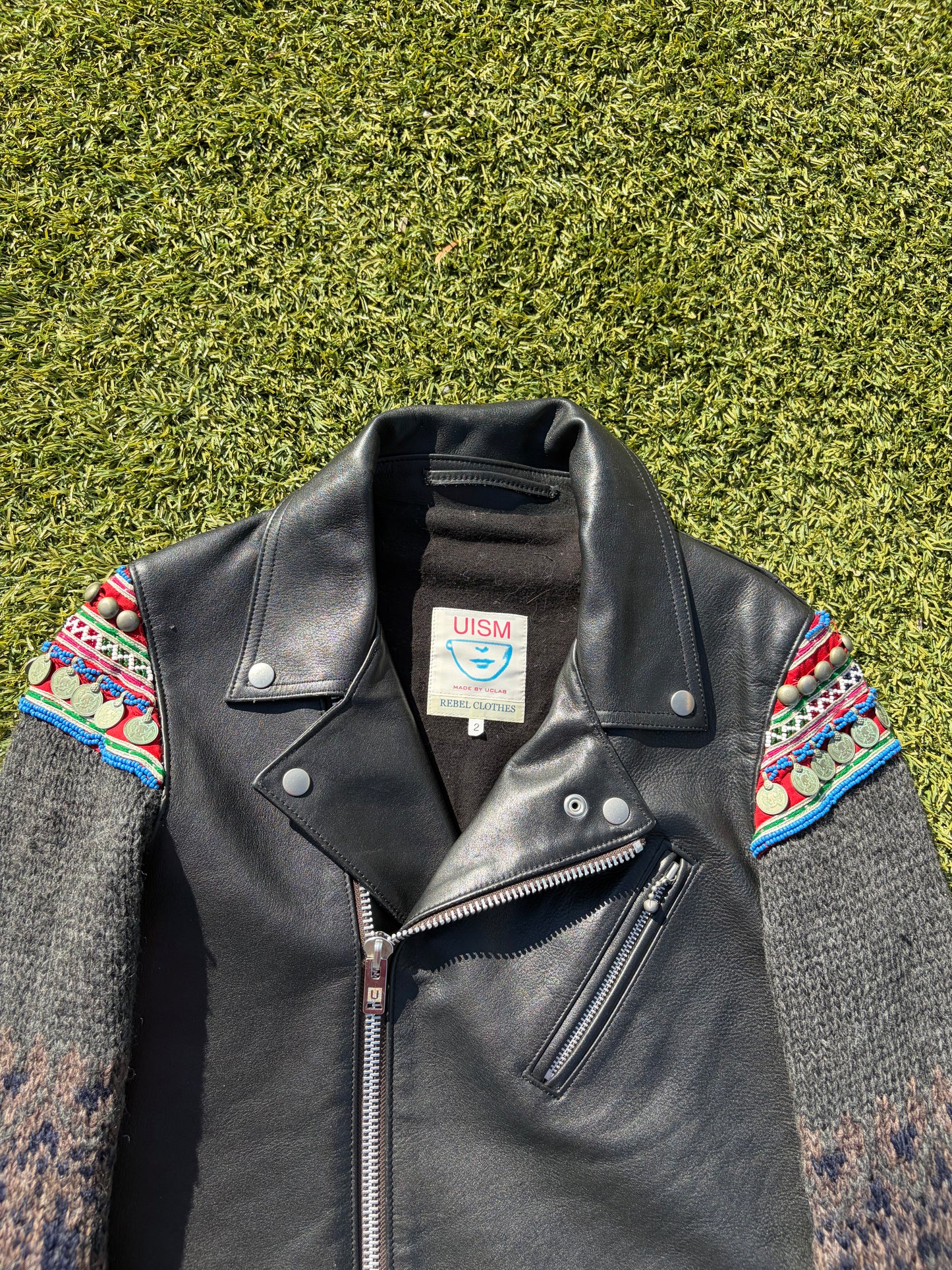AW09 “Earmuff Maniac” - Undercover Ethnic Moto Leather Jacket